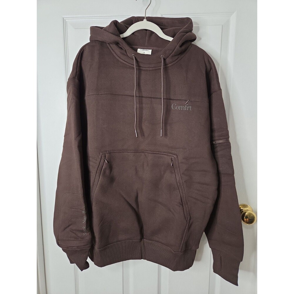 Comfrt Snak Hoodie Colour: Espresso Size M CloudTouch Fleece 6 Pocket Pullover